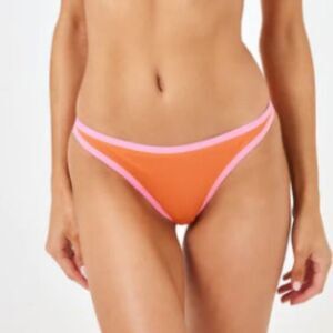 L*SPACE Swim Orange Pink Fused Camacho Bottom Classic - Large